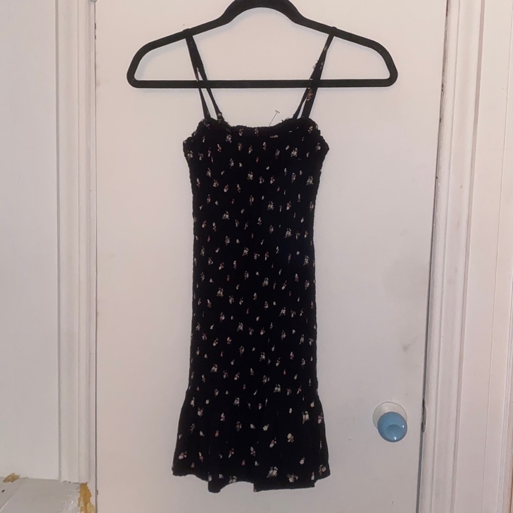 Floral Black dress